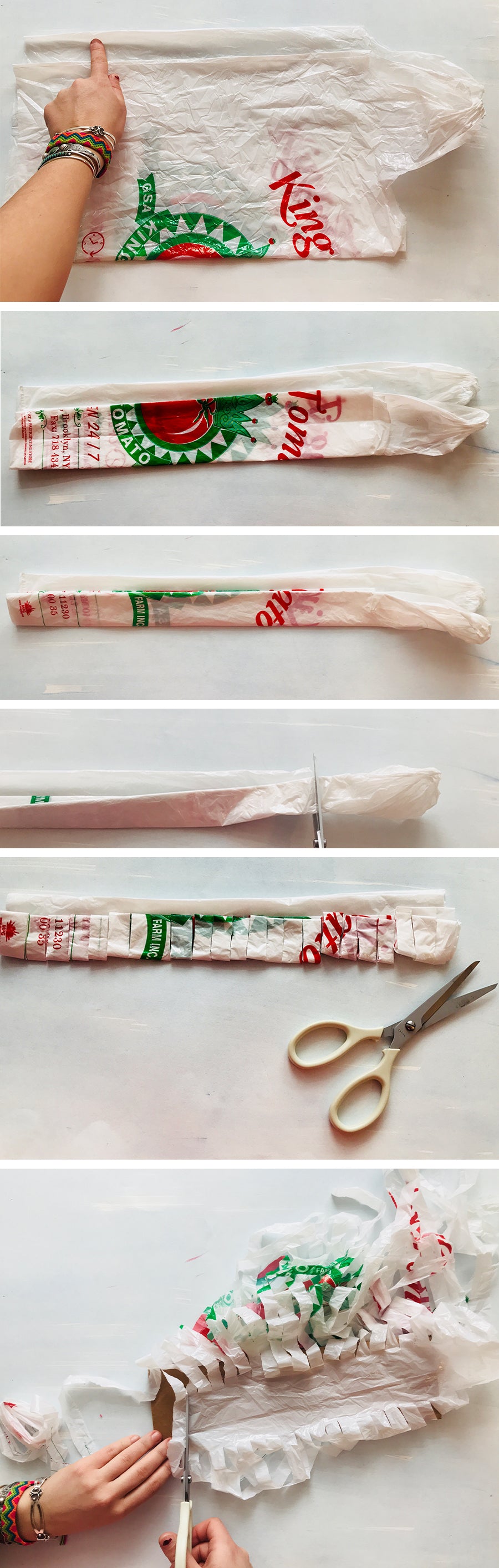 step by step diy plastic bag