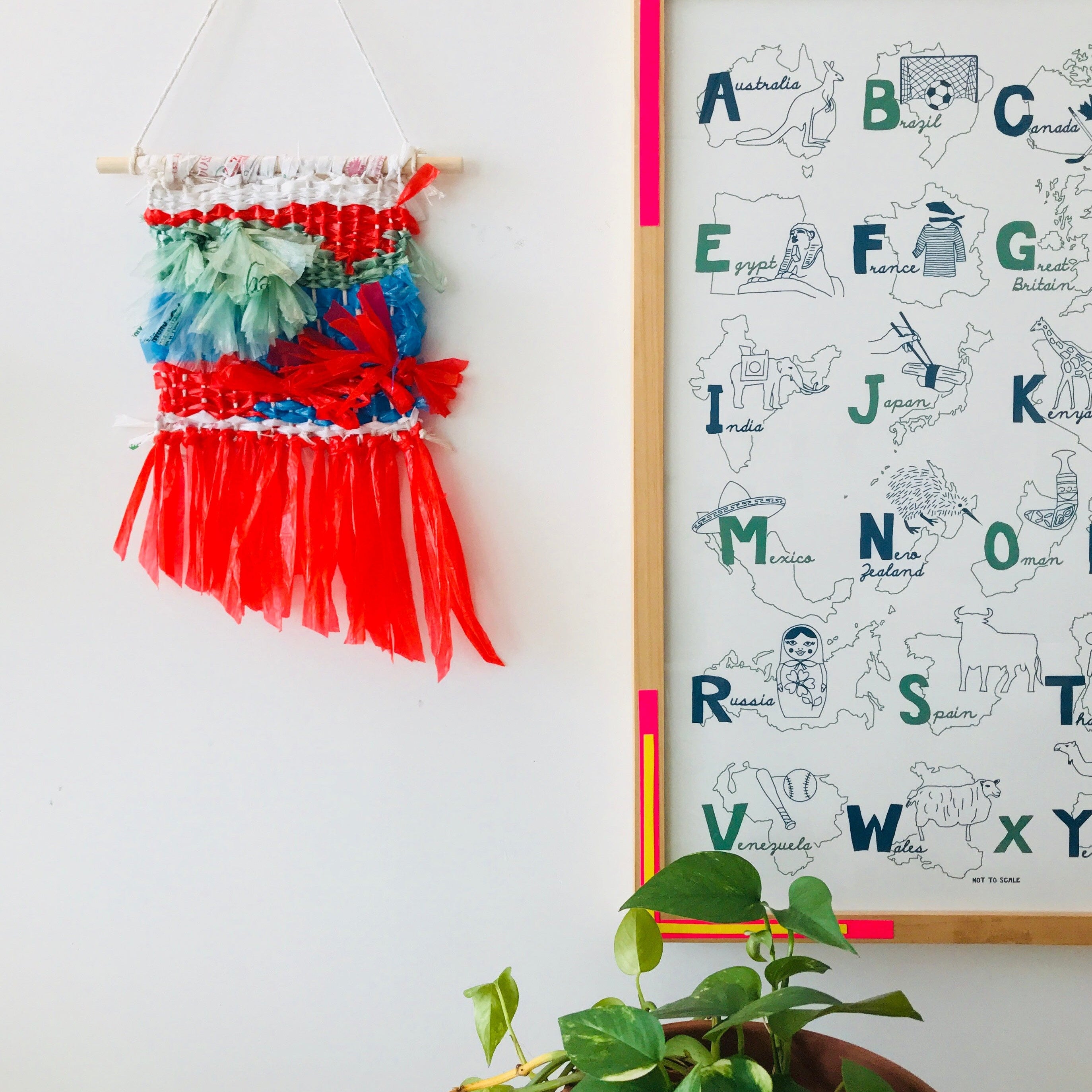 Up-cycled Plastic Bag Weaving DIY-Maptote