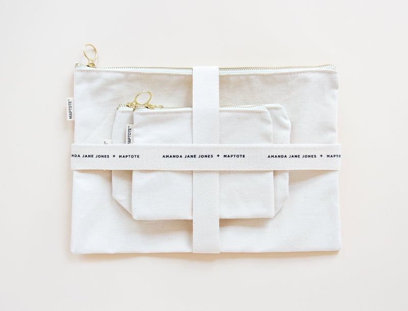 Amanda Jane Jones X Maptote Zip Pouch Collaboration-Maptote