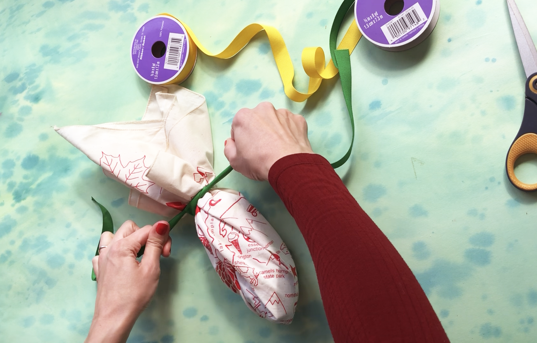 DIY Easter Carrot Bandana Gift Wrap
