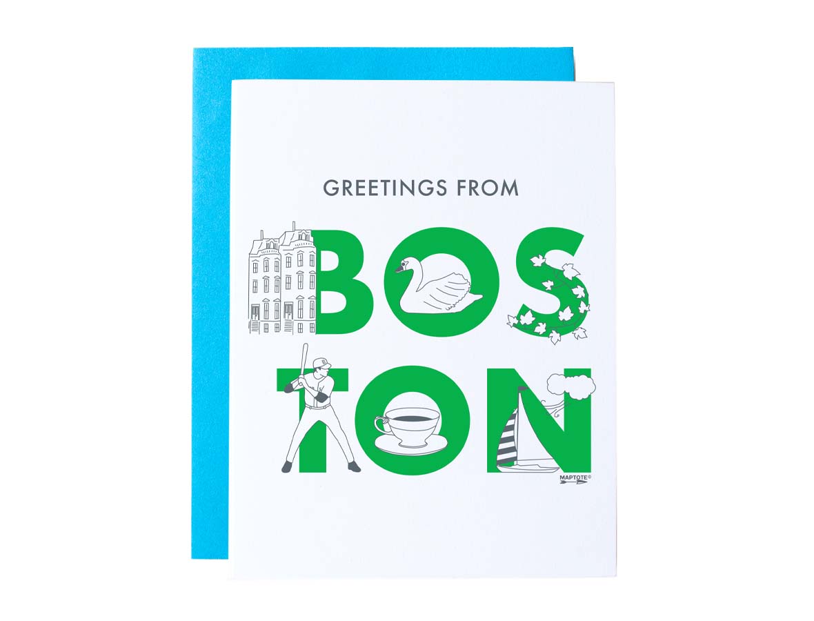 Boston Font Greeting Card