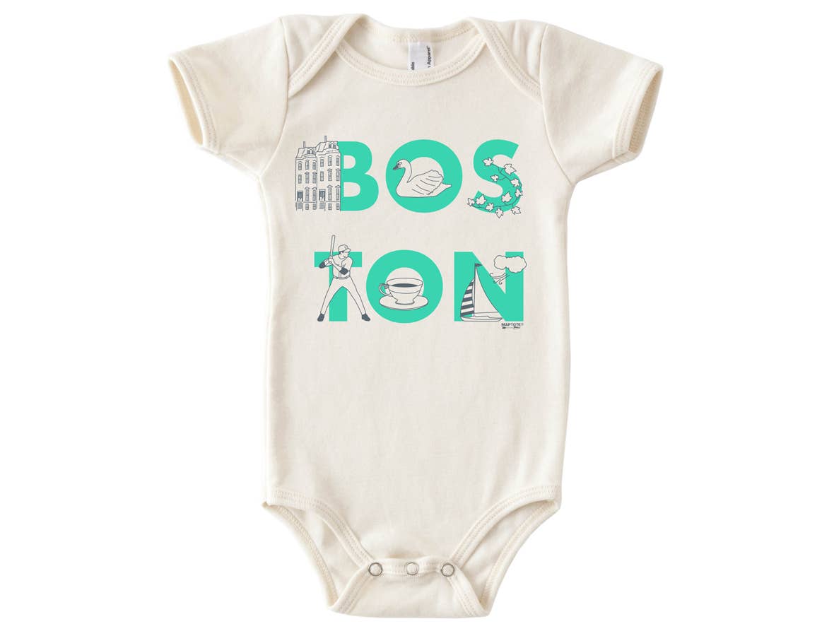 Boston Font Baby One-Piece