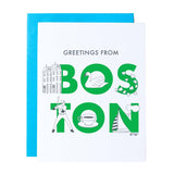 Boston Font Greeting Card