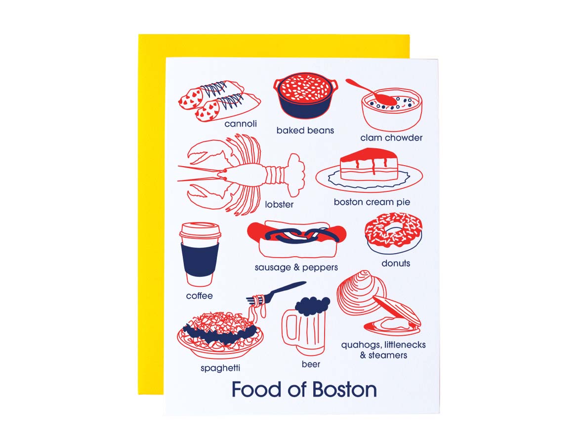 Boston Foodie Greeting Card