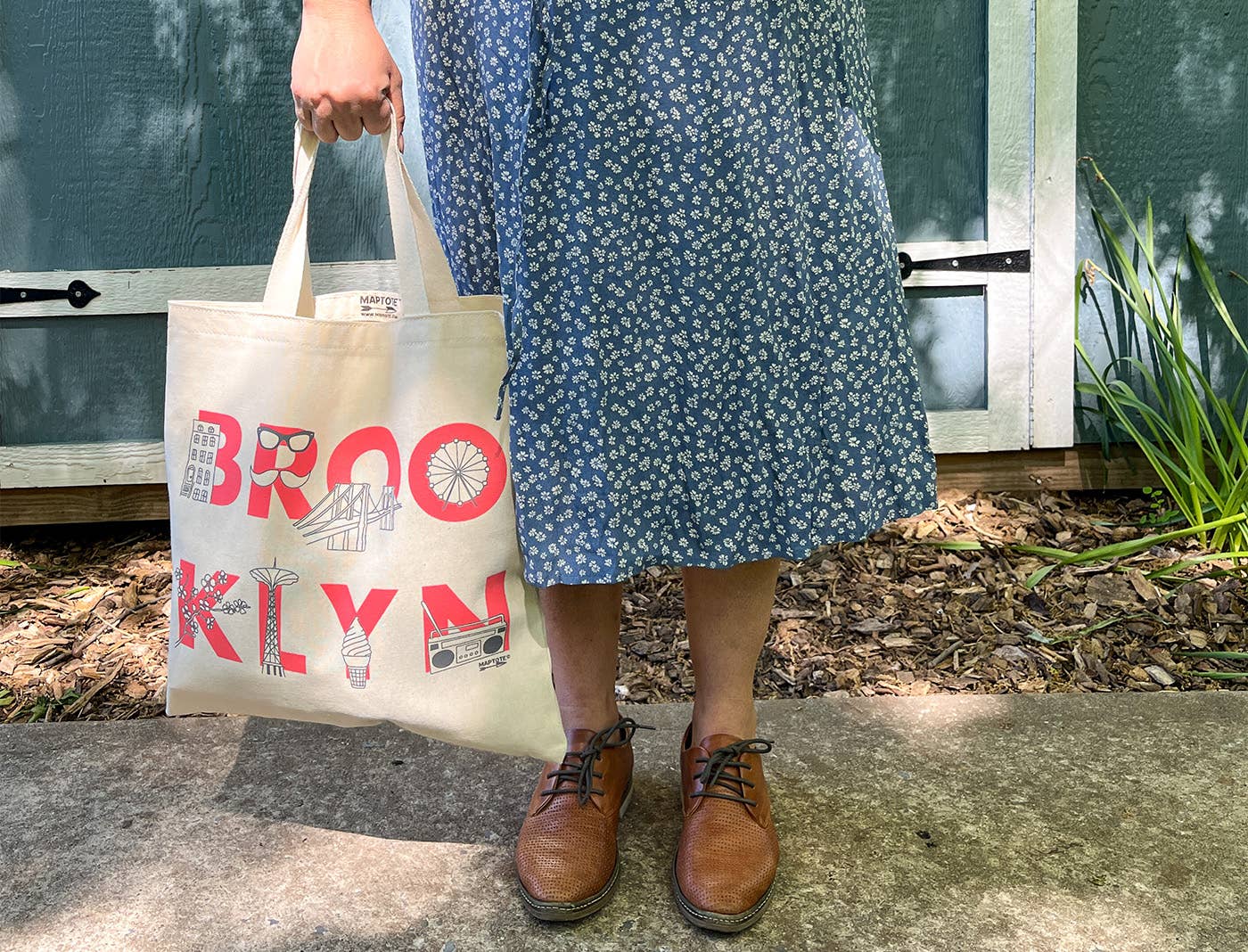 Brooklyn Font Grocery Tote