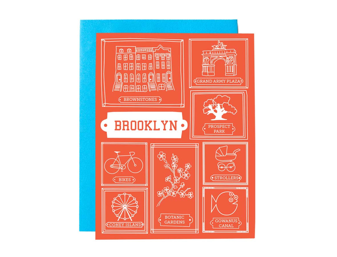Brooklyn Frames Greeting Card – Share the Borough's Charm – Maptote