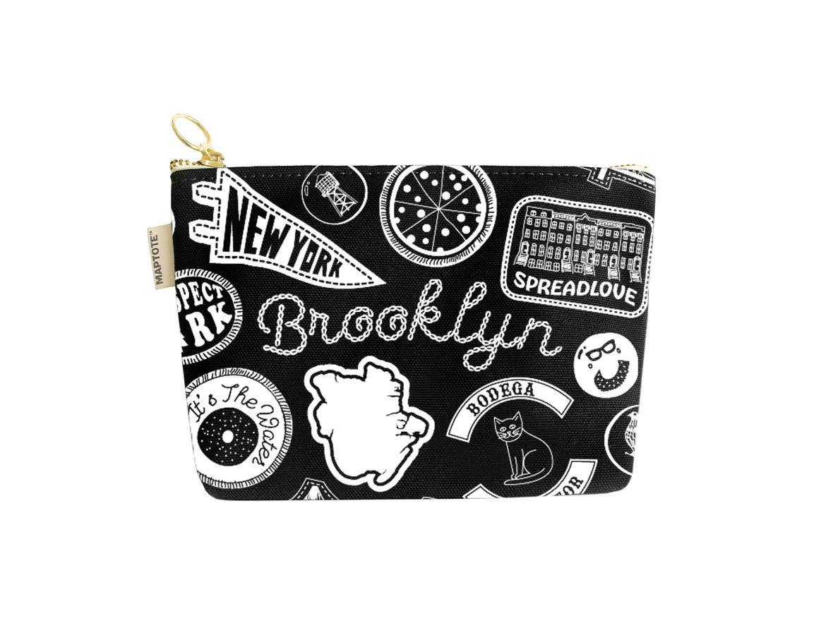 Brooklyn Pins & Patches Zipped Pouch