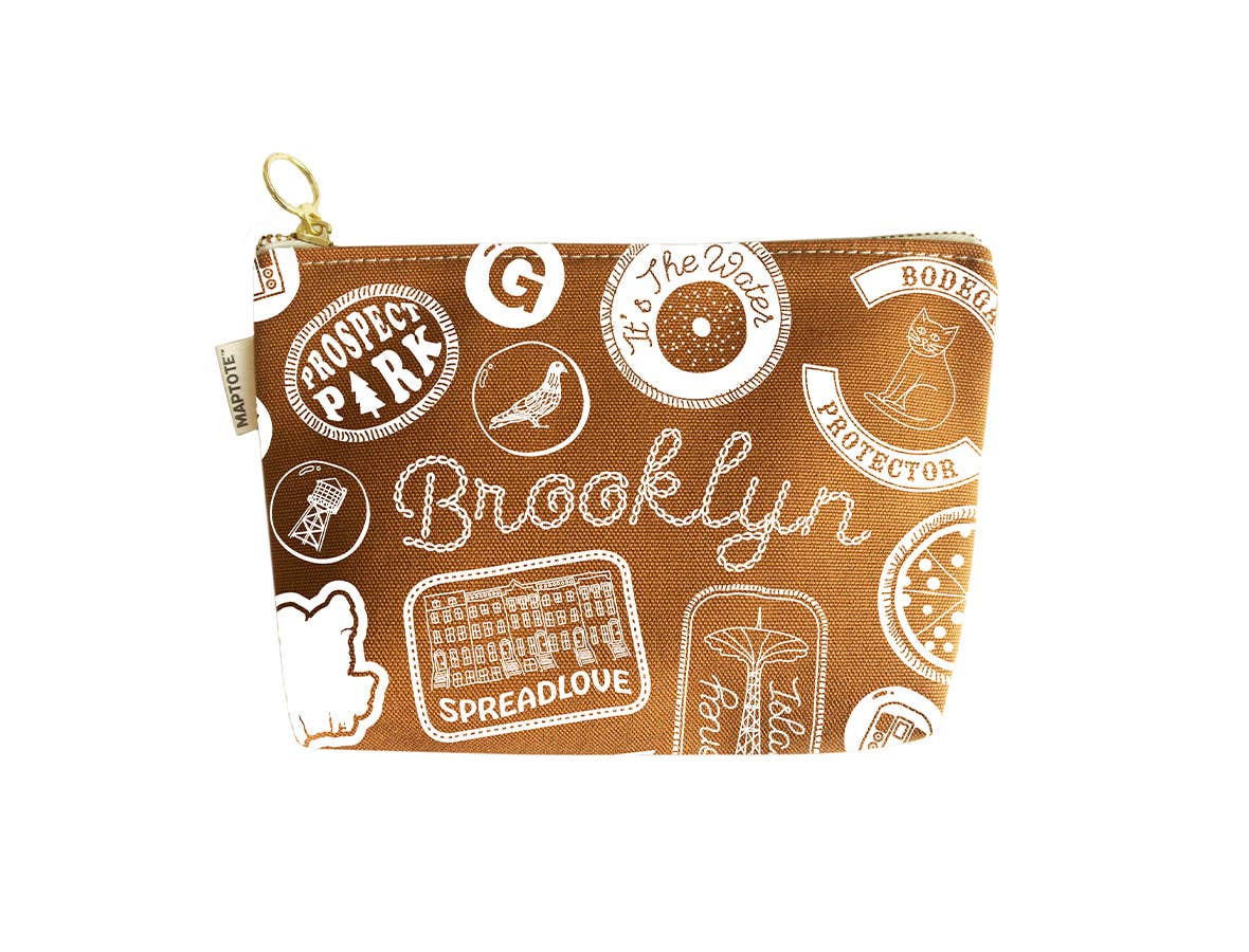 Brooklyn Pins & Patches Zipped Pouch