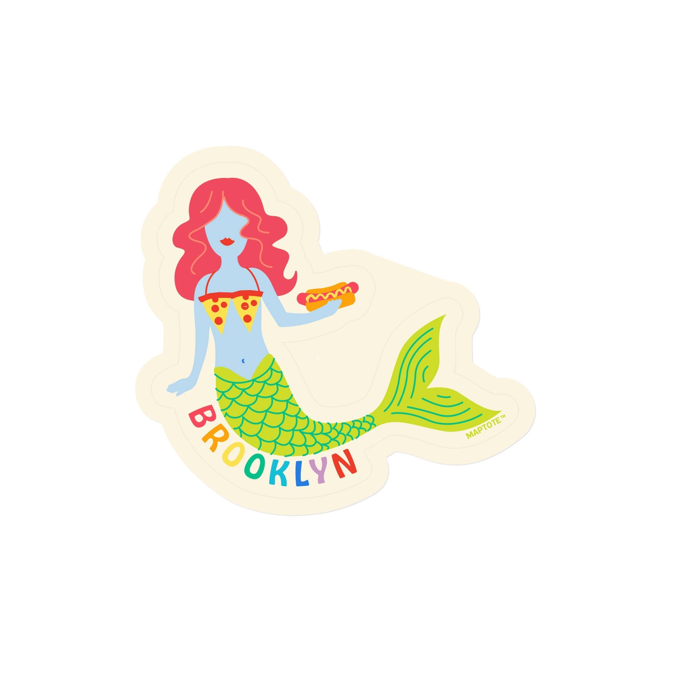 Brooklyn Rainbow Mermaid Sticker