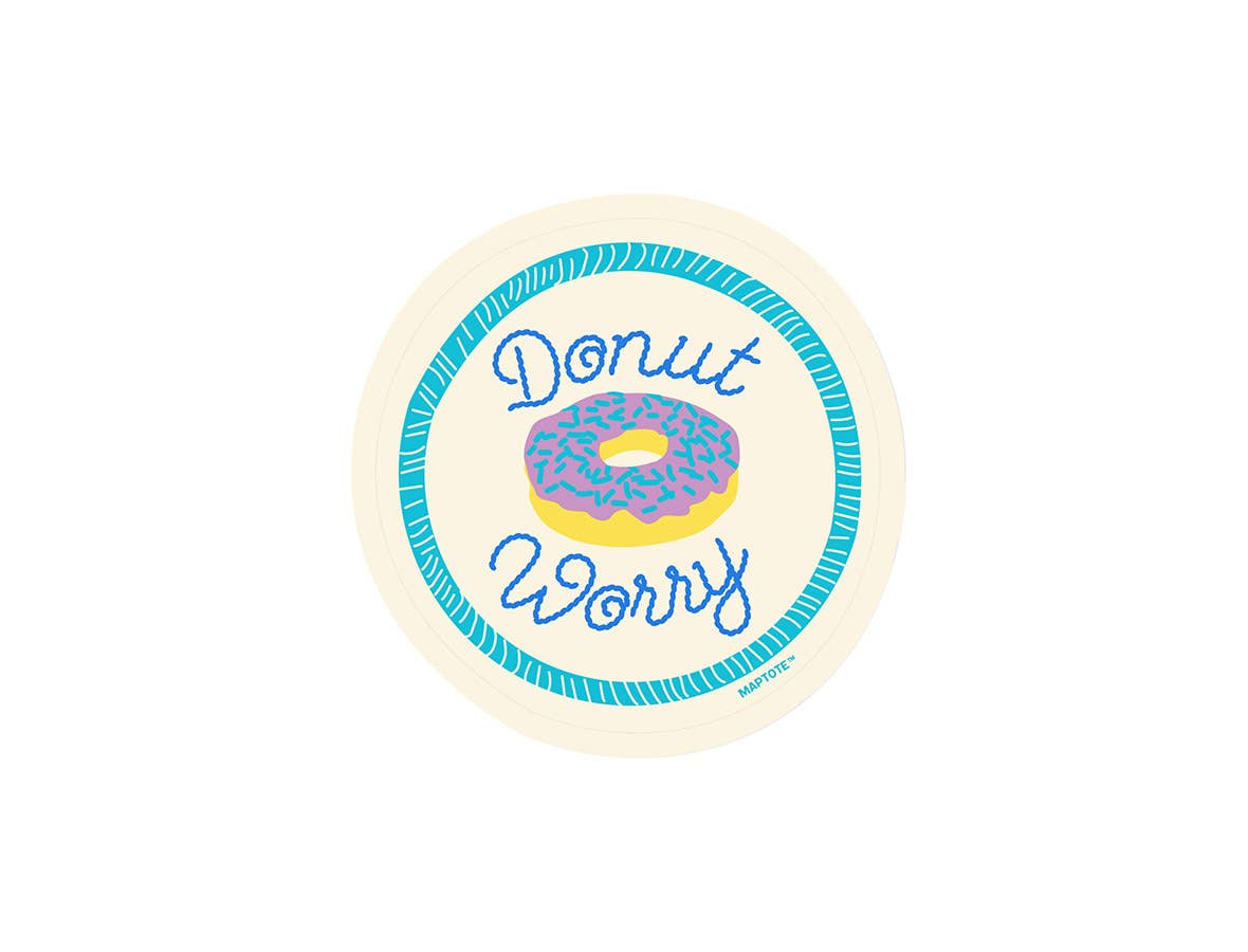 California Donut Worry Sticker