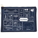 California Flat Zip Pouch