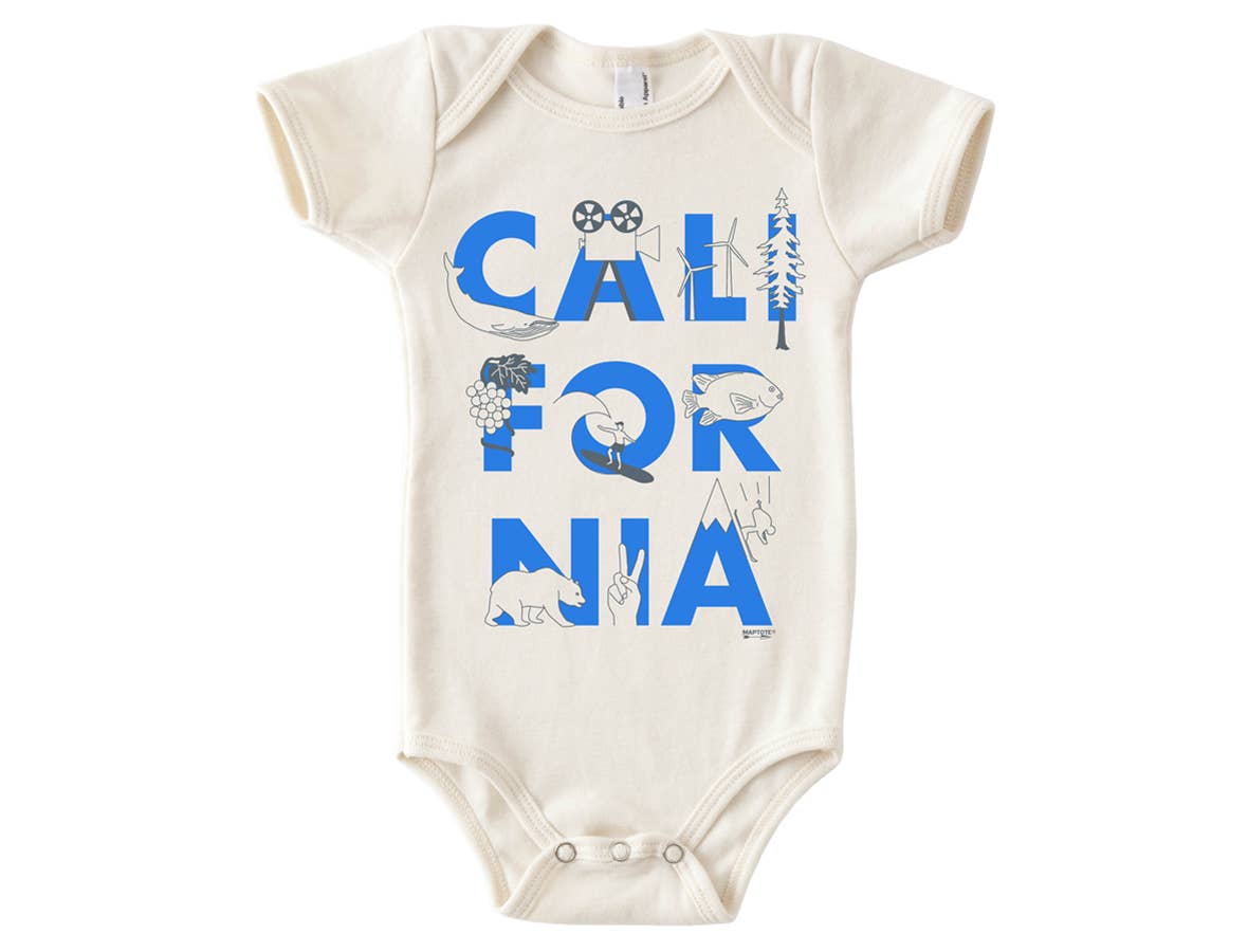 California Font Baby One-Piece