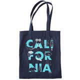 California Font Denim Tote