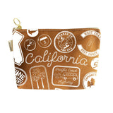 California Pins & Patches Zipped Pouch