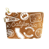 California Pins & Patches Zipped Pouch