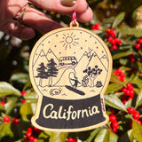 California Wood Ornament