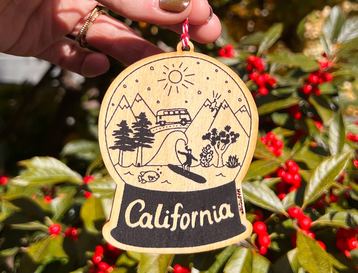 California Wood Ornament