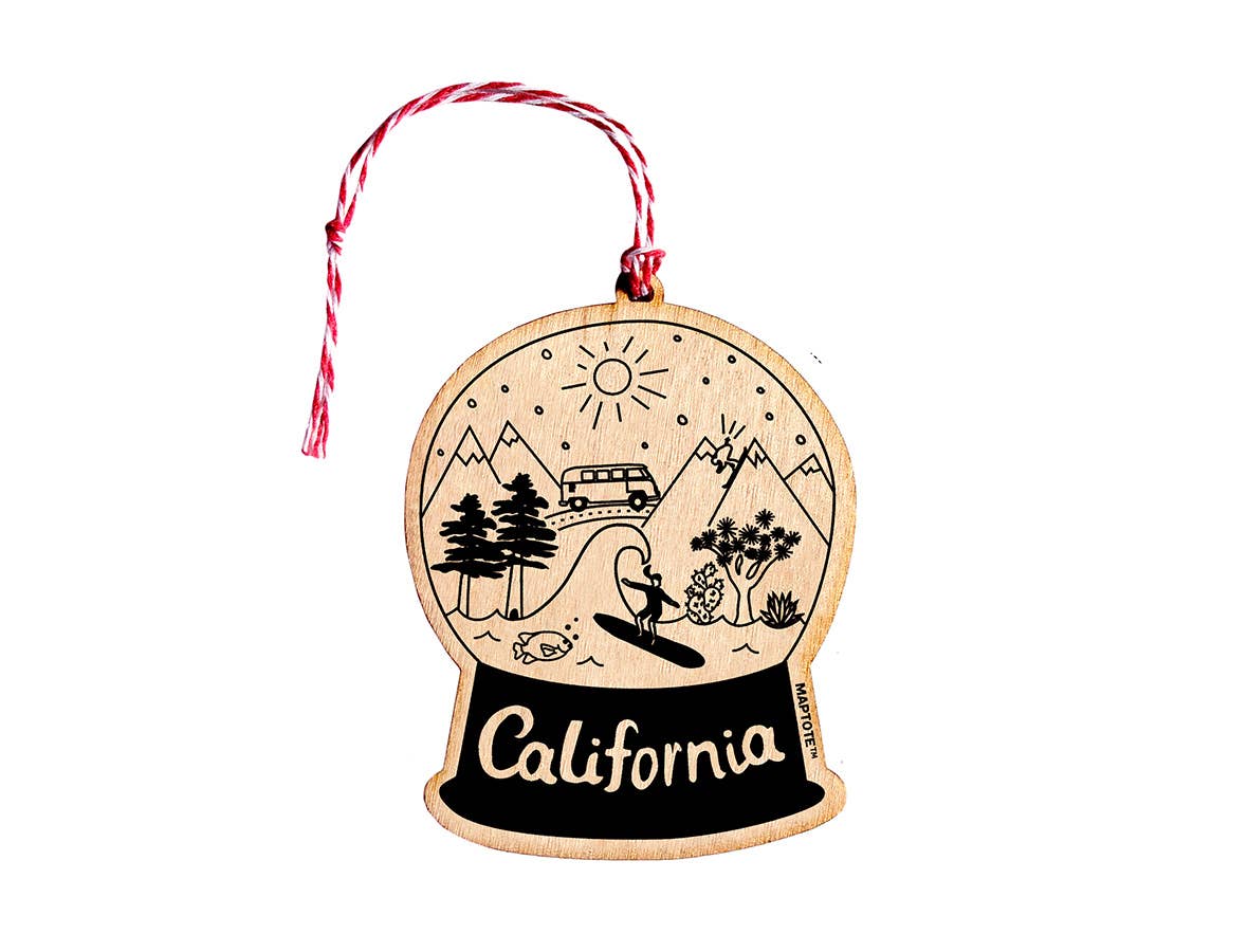 California Wood Ornament