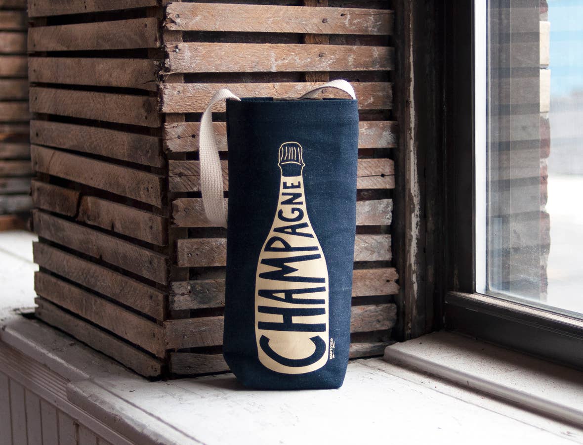 Champagne Single Wine Totes