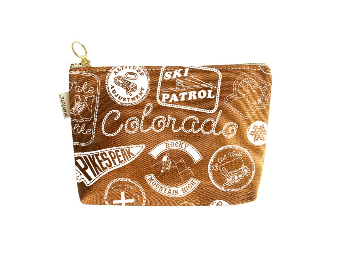 Colorado Pins & Patches Zipped Pouch