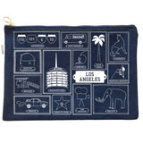 Los Angeles Flat Zip Pouch