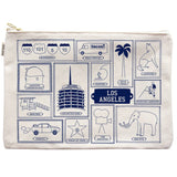 Los Angeles Flat Zip Pouch