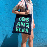 Los Angeles Font Denim Tote