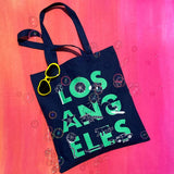 Los Angeles Font Denim Tote