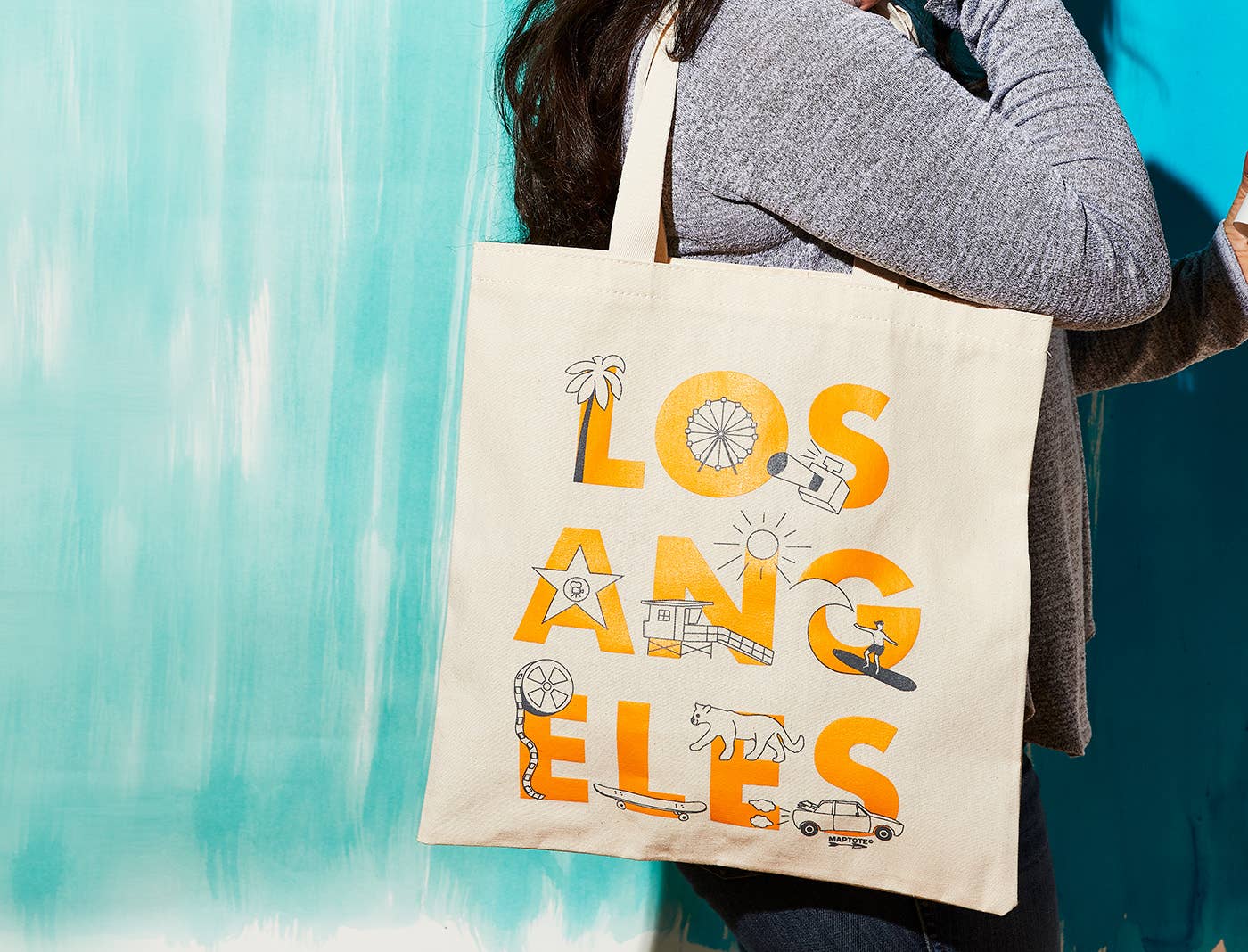 Los Angeles Font Grocery Tote