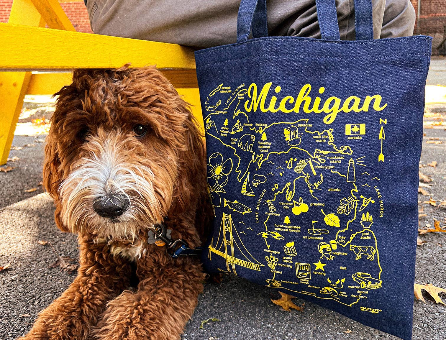 Michigan Denim Tote