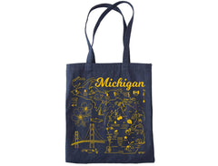 Michigan Denim Tote