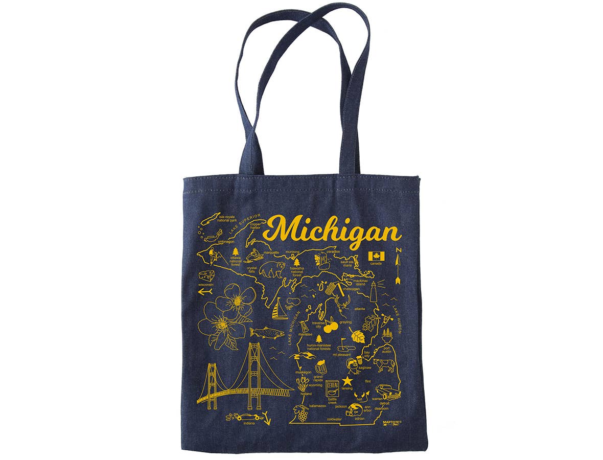 Michigan Denim Tote