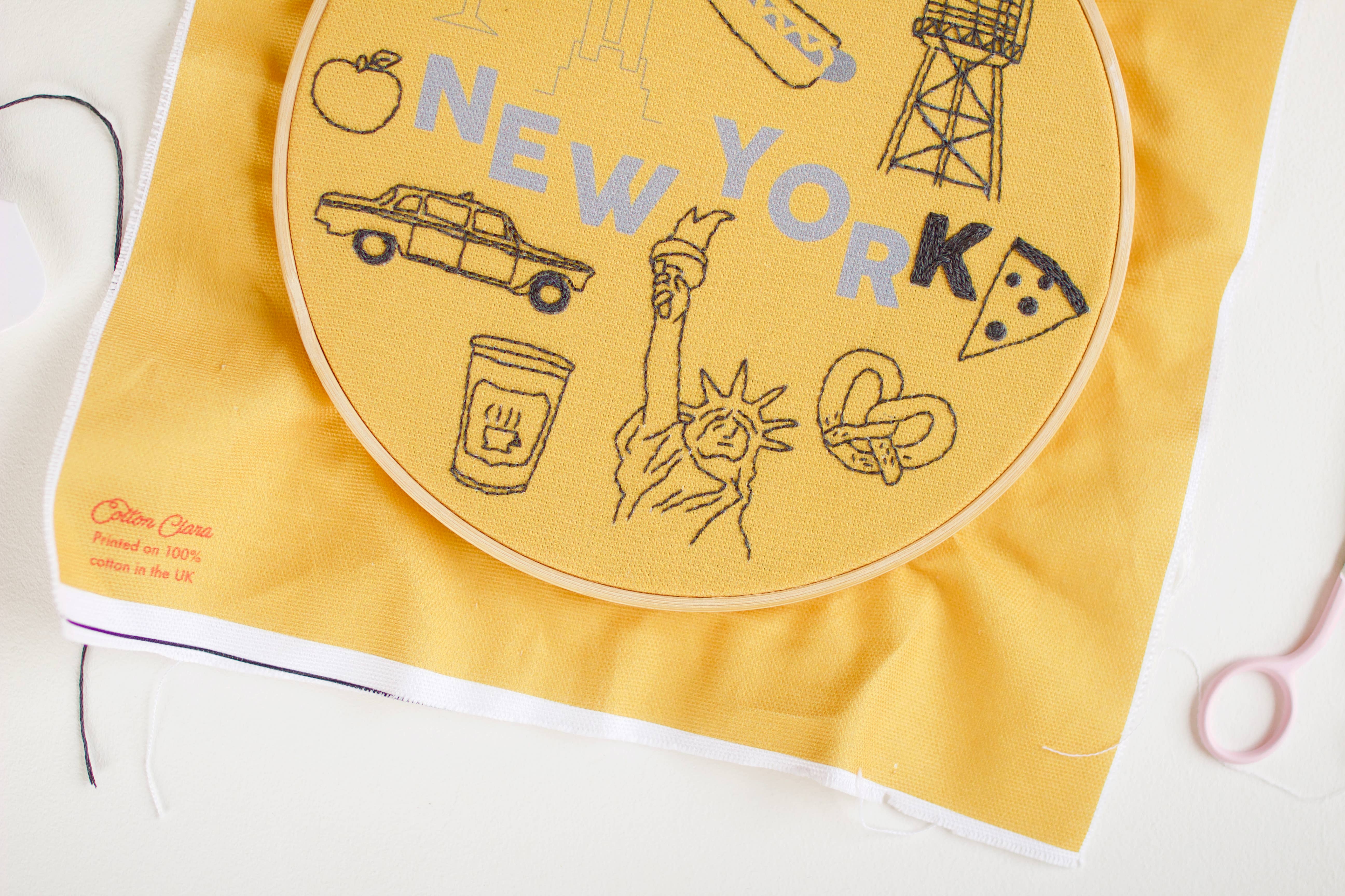 New York City Cotton Clara Embroidery Kit