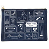 New York City Flat Zip Pouch