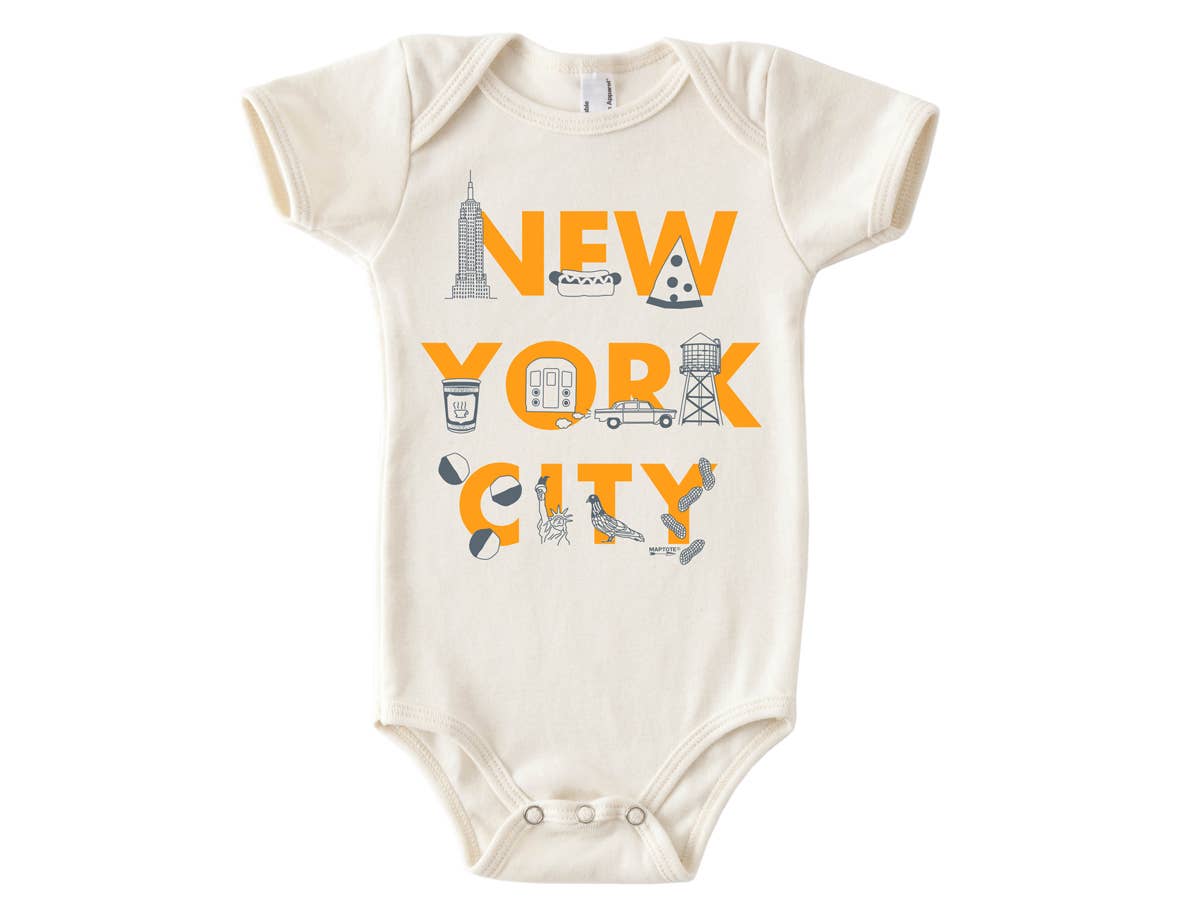 New York City Font Baby One-Piece