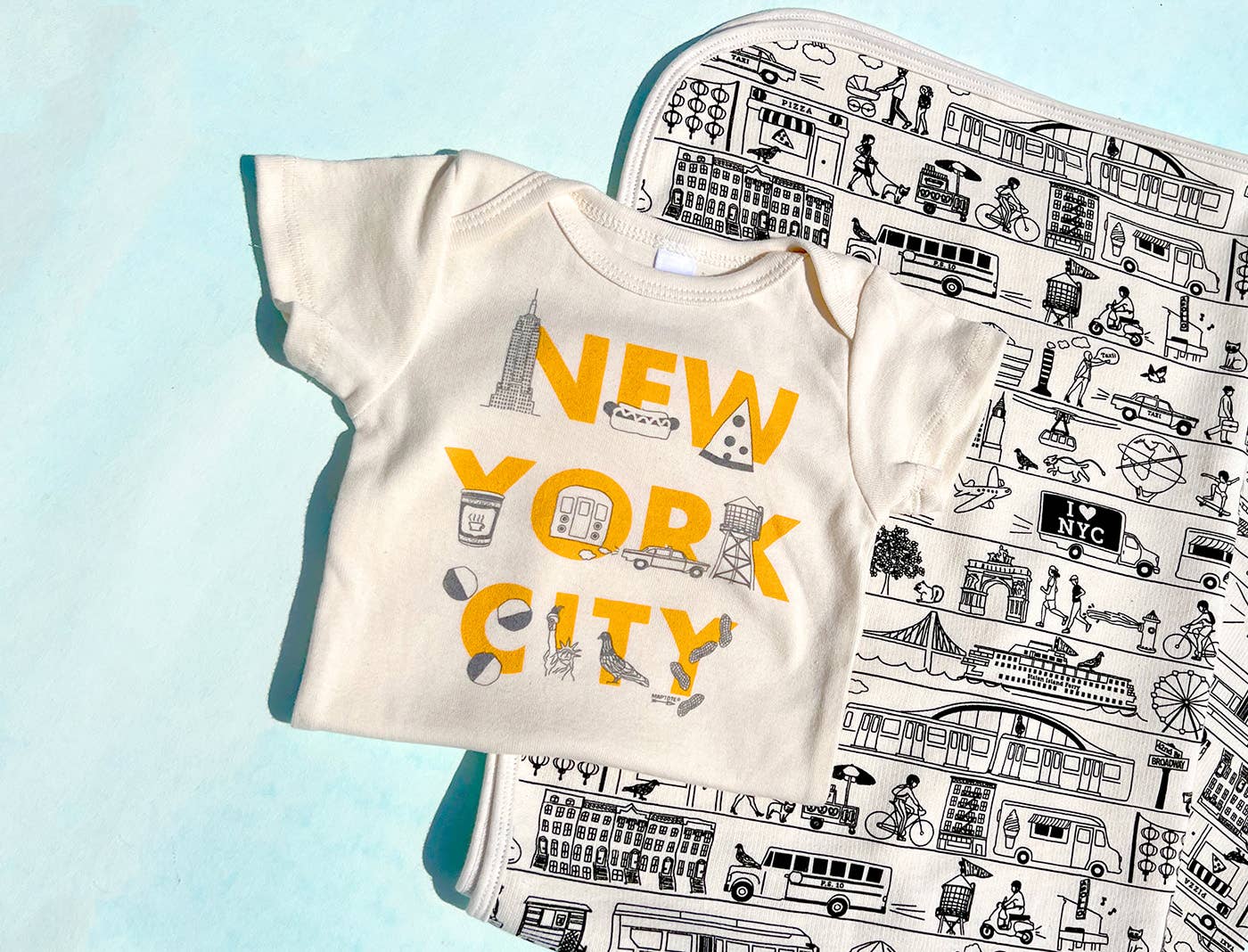 New York City Font Baby One-Piece