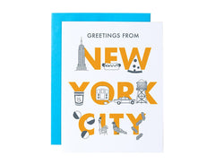 New York City Font Greeting Card