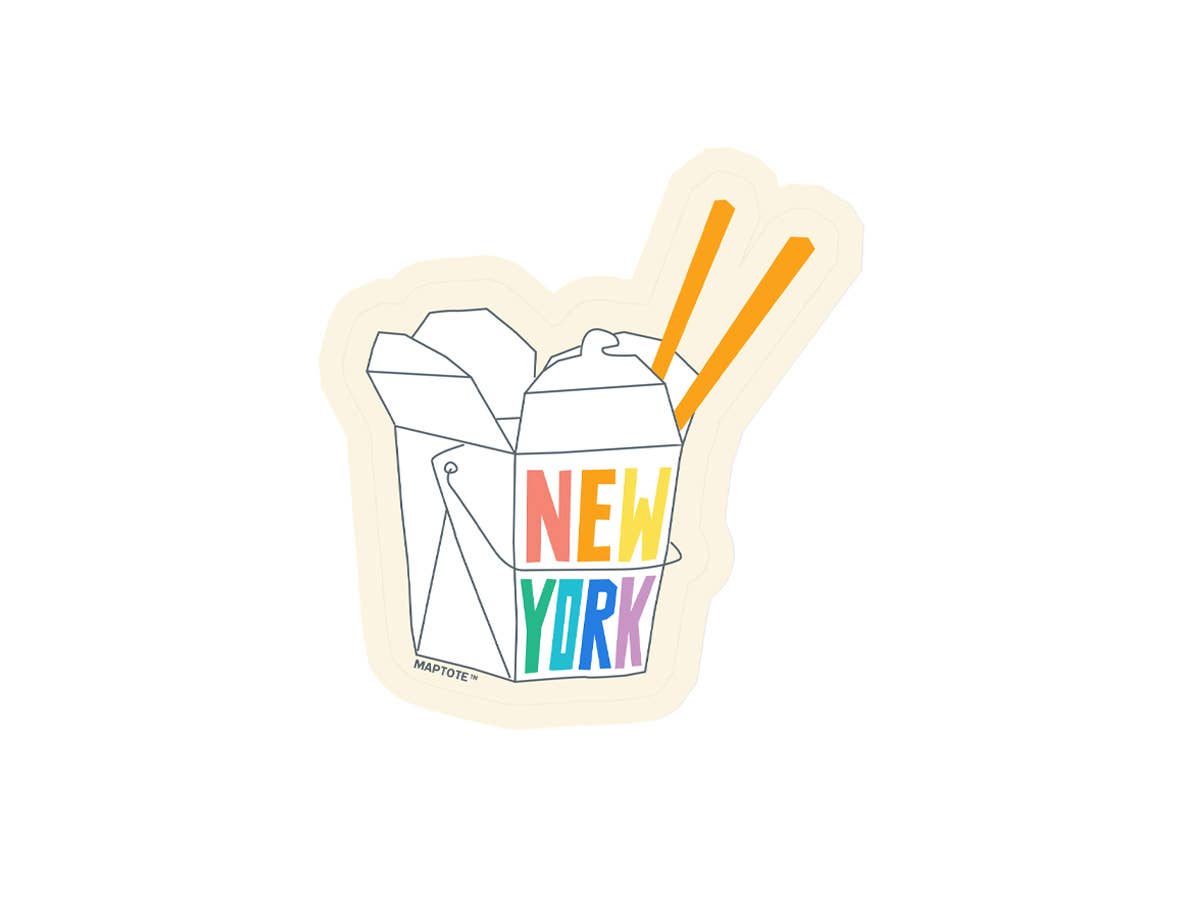 New York City Rainbow Takeout Box Sticker