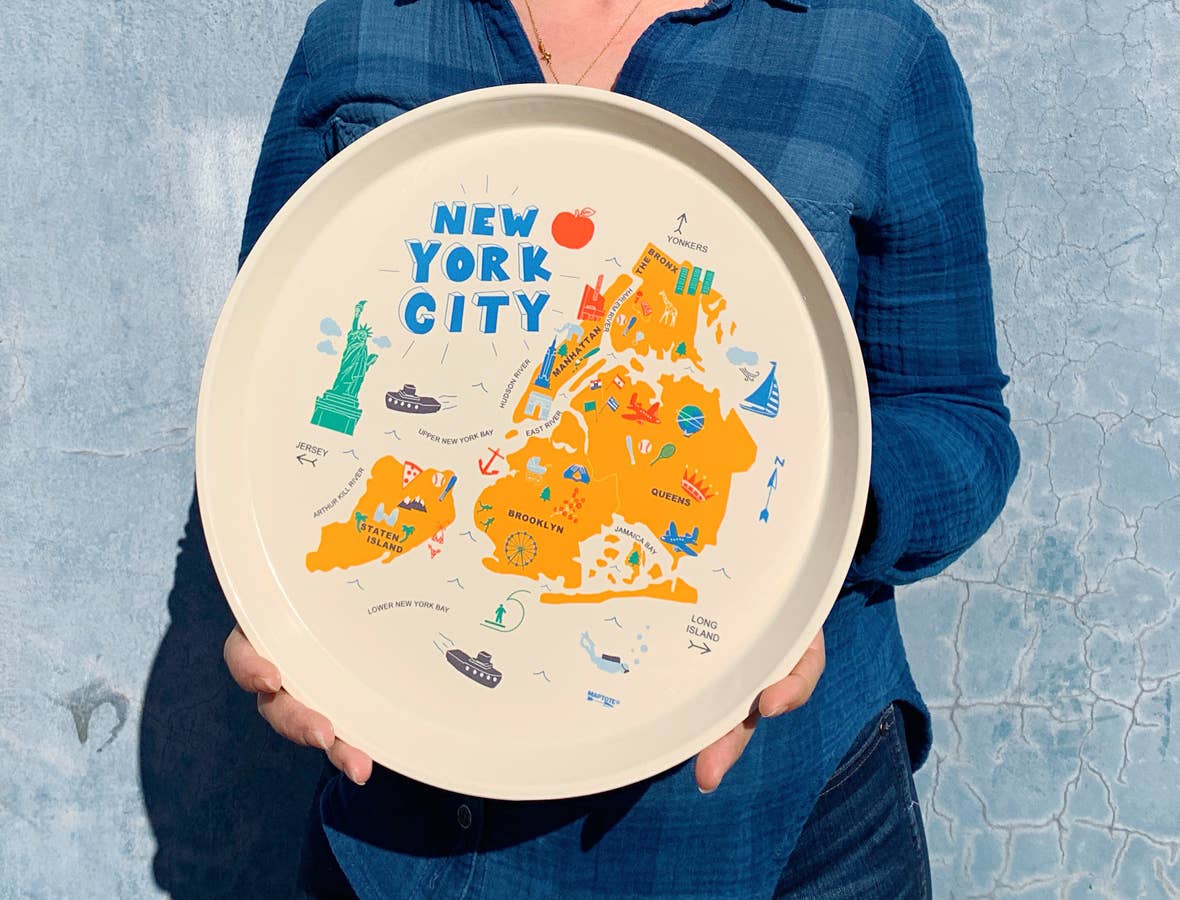 New York City Round Tray