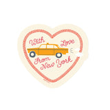 New York City With Love Taxi Sticker