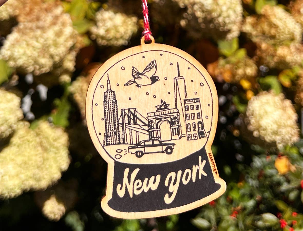 New York City Wood Ornament