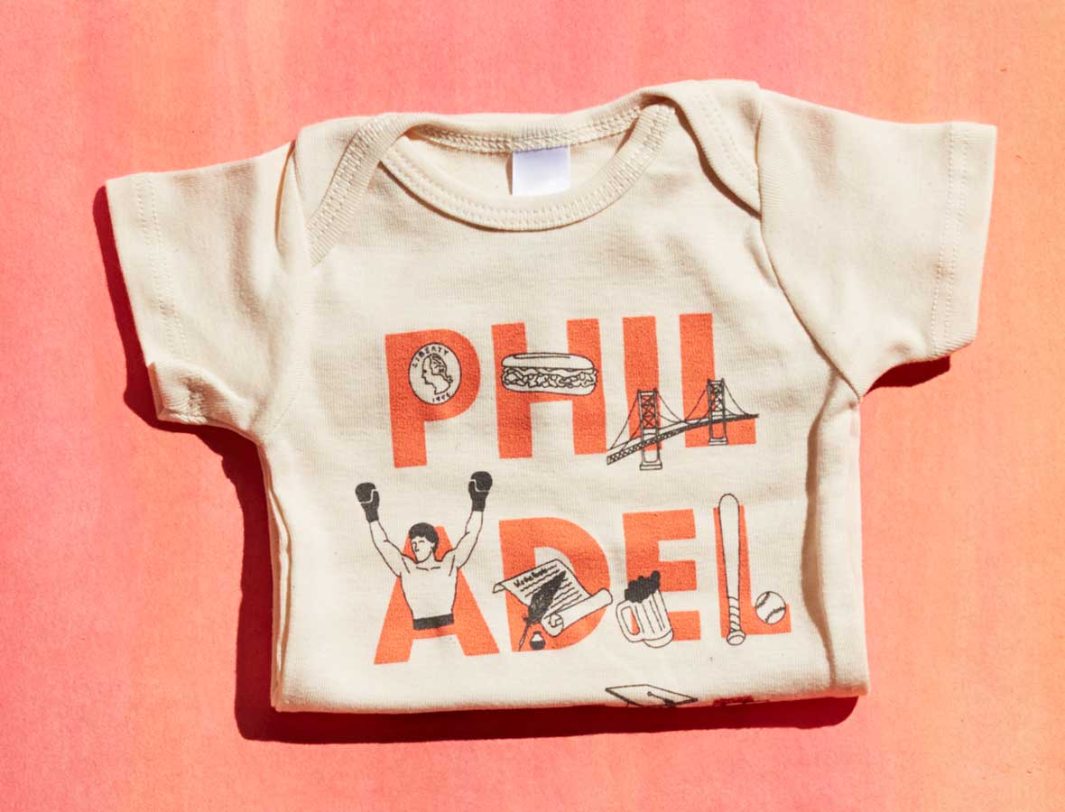 Philadelphia Font Baby One-Piece