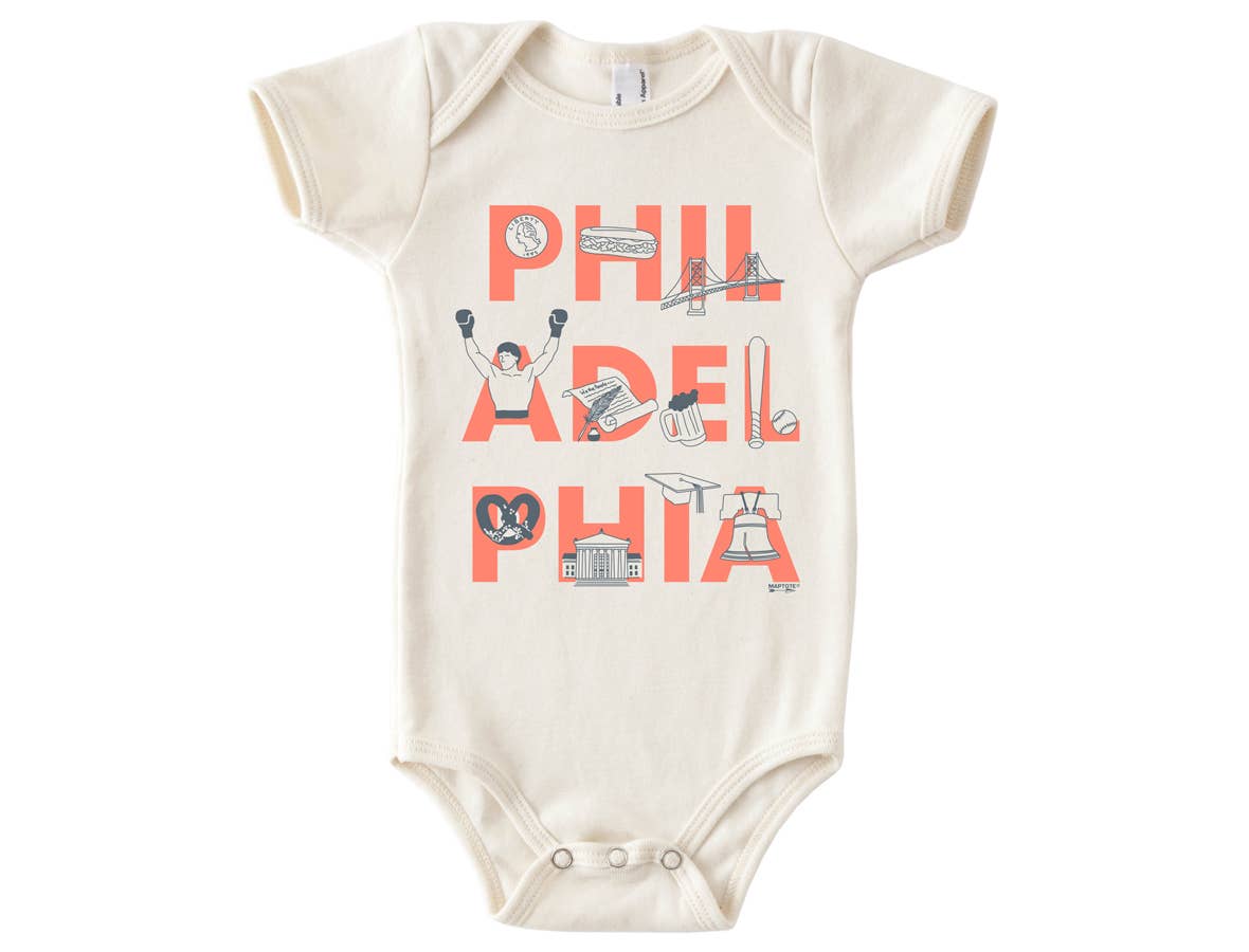 Philadelphia Font Baby One-Piece