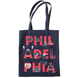 Philadelphia Font Denim Tote