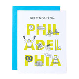 Philadelphia Font Greeting Card