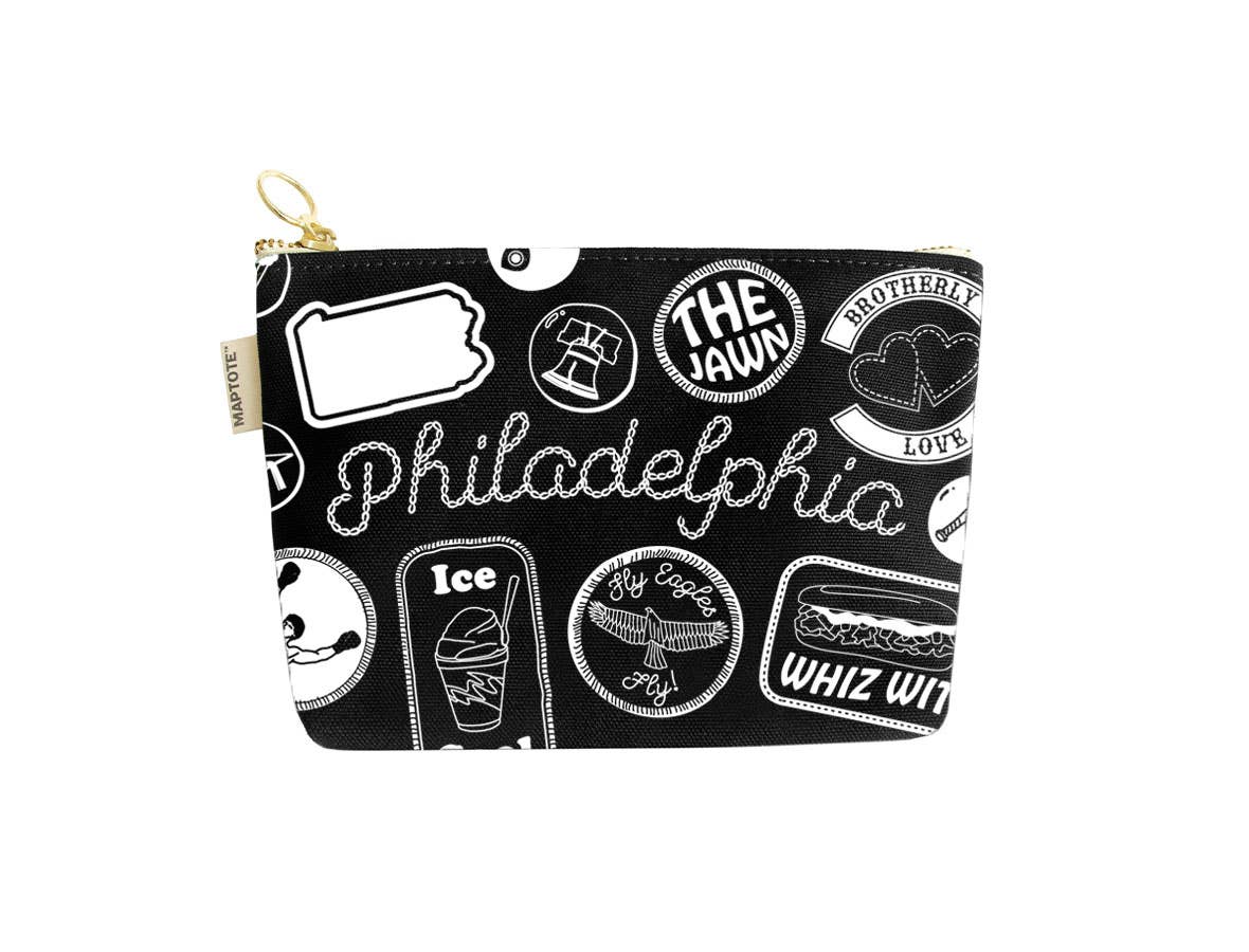 Philadelphia Pins & Patches Zipped Pouch