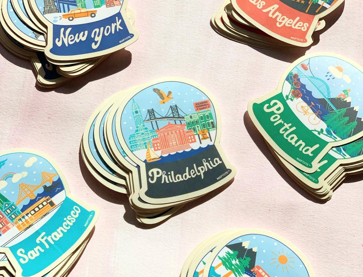 Philadelphia Snowglobe Sticker