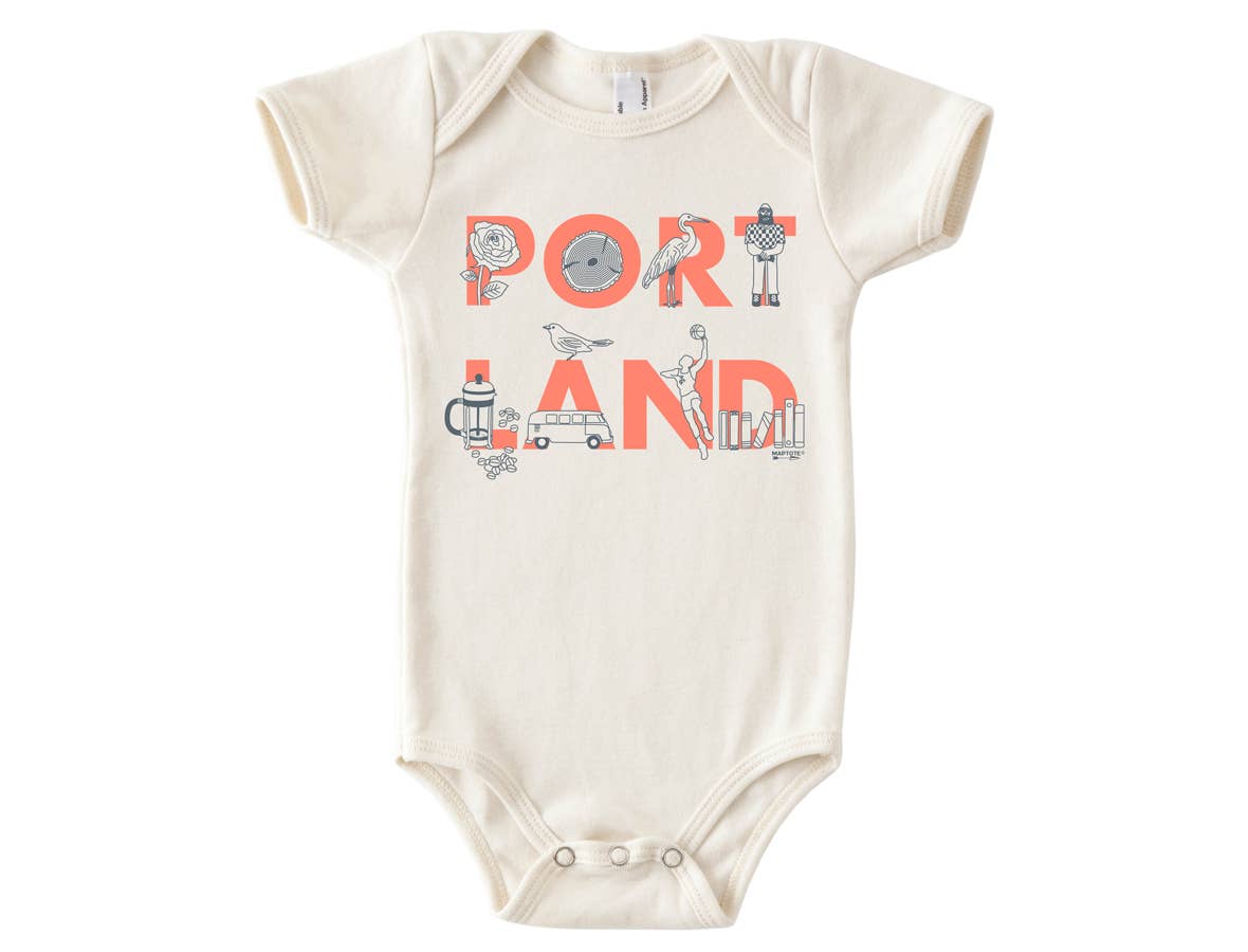 Portland Font Baby One-Piece