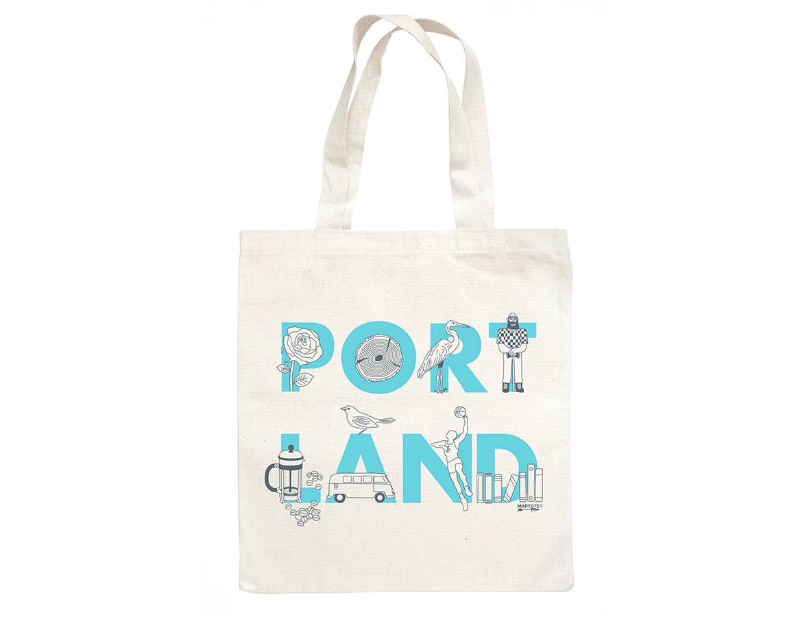 Portland Font Grocery Tote