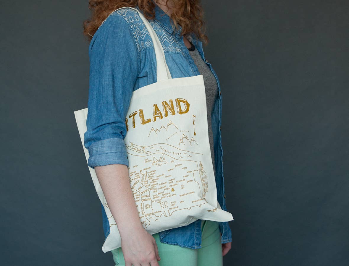 Portland Metallic Grocery Tote